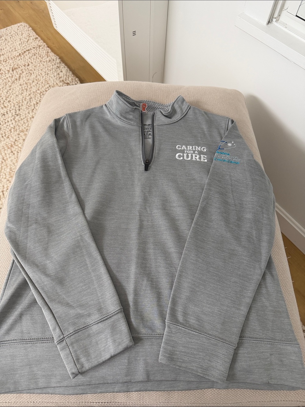 Augusta Sportswear Gray Half-Zip 'Caring for a Cure' Pullover